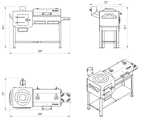 Казан-мангал-гриль "Kurgan"