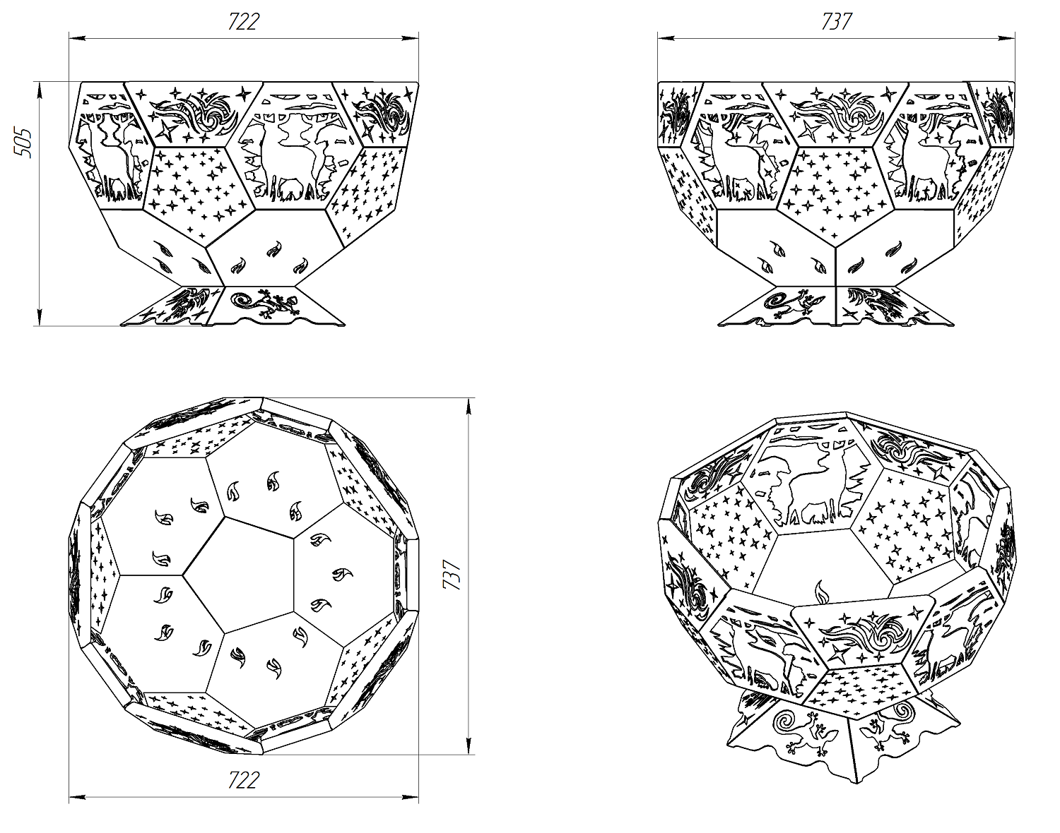 Костровая чаша "Медведь"